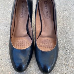 Corso Como Black Paten Leather Heels Sz.8